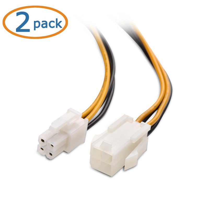 Cable Matters 2-Pack ATX Power Supply 4-Pin CPU Extension Cable - 8 Inches - Image 2